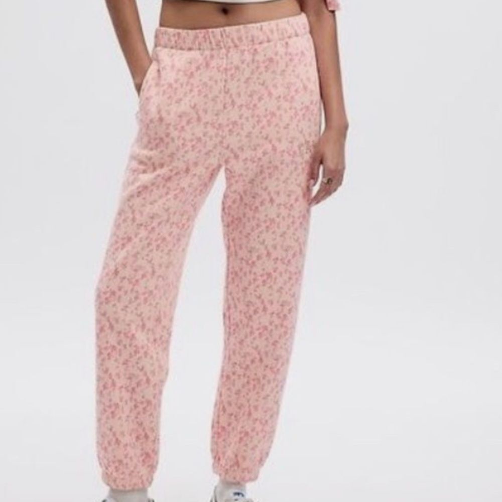 LoveShackFancy x GAP BRAND NEW Sweatpants Joggers - Pink Floral Pattern - XS